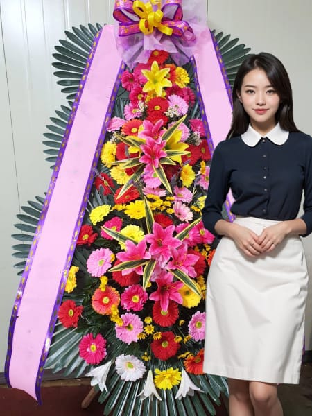 더뉴컨벤션웨딩 3단화환 기본형